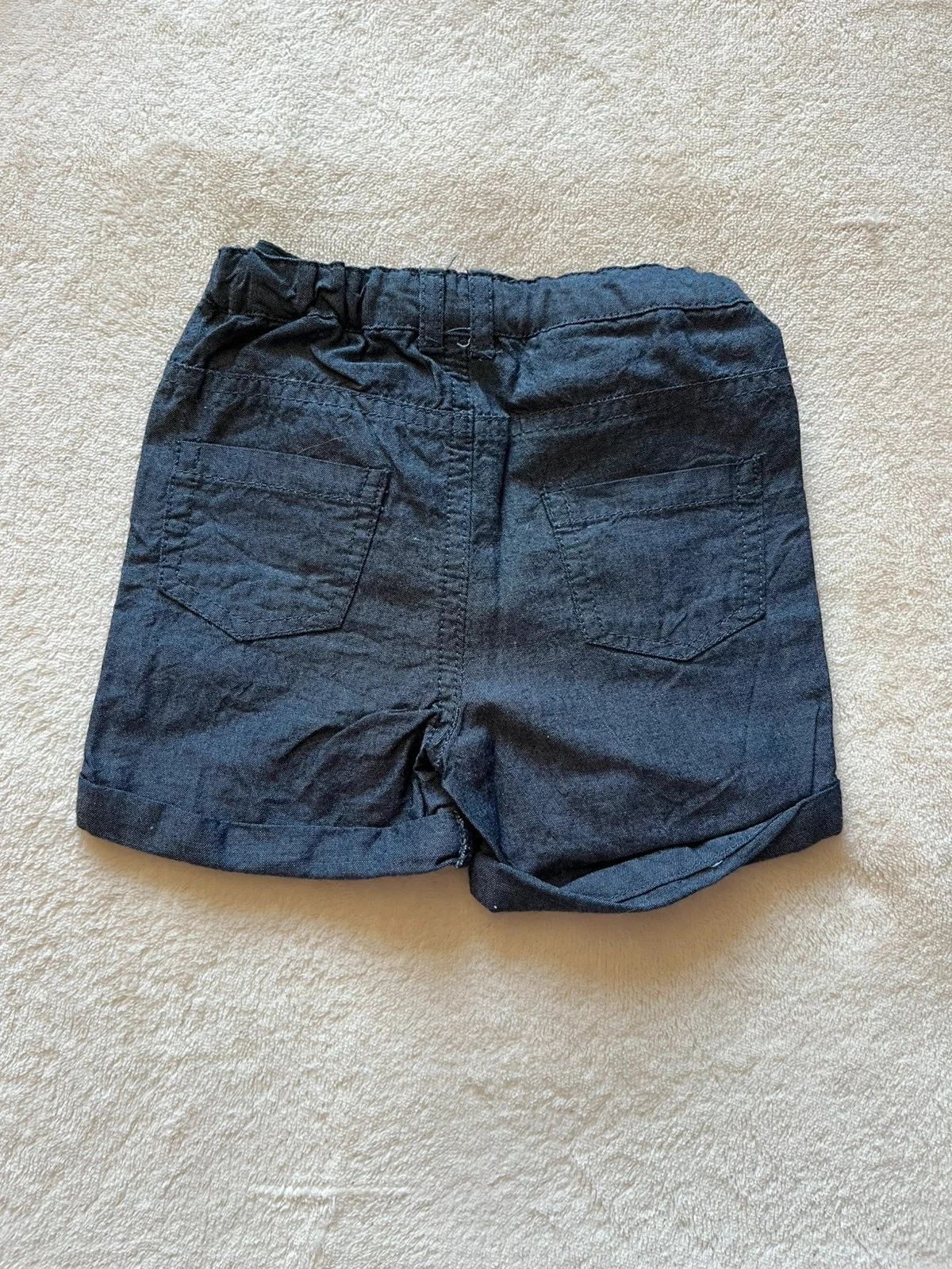 short bébé bleu marine taille 18 mois – mignon & confortable 🩶 – photo 3